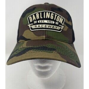 Darlington Raceway Camouflage Hat Mesh Black SnapBack NASCAR